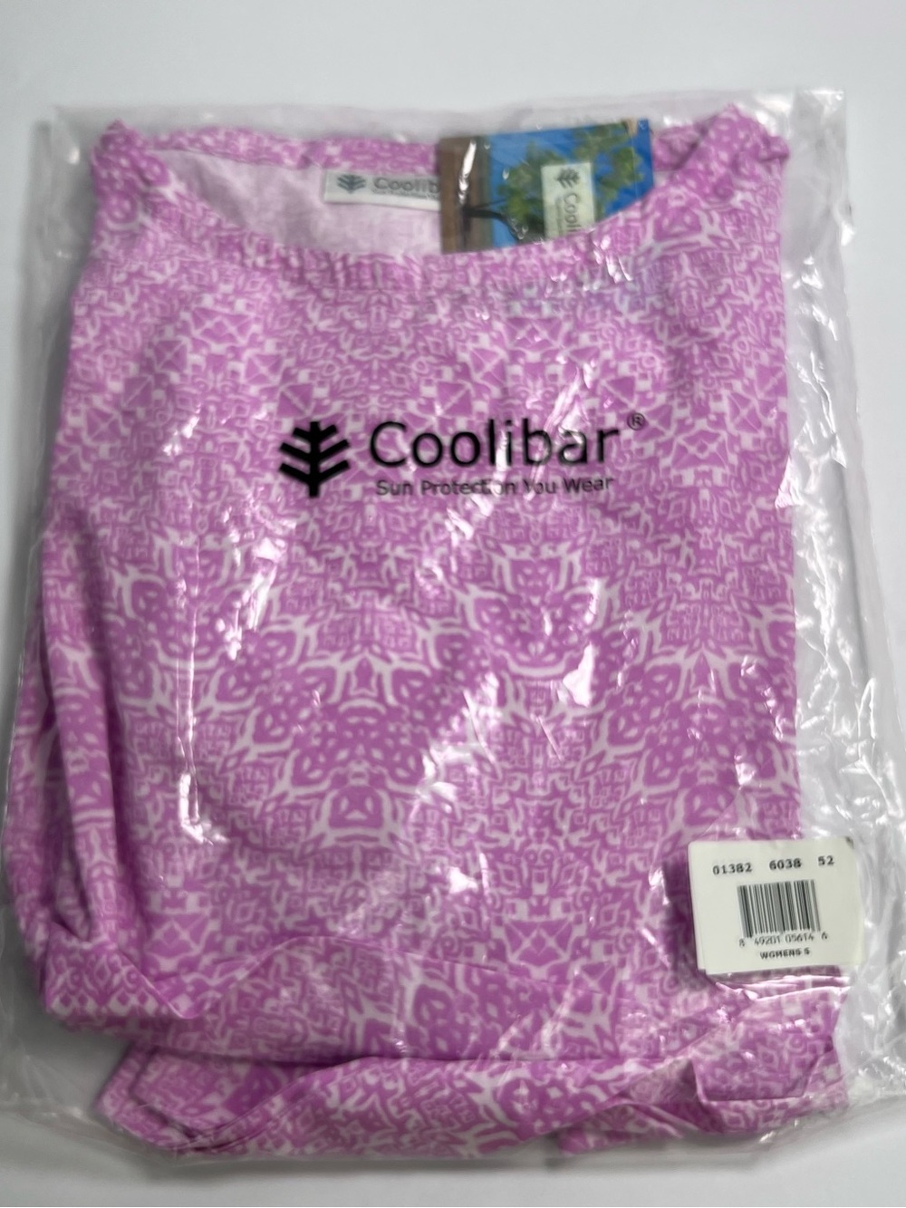 Coolibar Morada Everyday Shirt S Light Purple/Lilac/Pink Geometric Print NEW